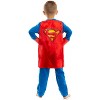 DC Comics Justice League Superman Zip Up Costume Coverall and Cape Newborn to Infant - 4 of 4