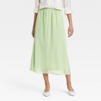 Women's Sheer Maxi A-Line Skirt - A New Day™