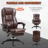 TiramisuBest Brown PU Leather High Back Office Chair with Vibration, 5 Modes, Recline, Footrest, Adjustable Height, 360¡ã Swivel, 264 lbs Capacity - 2 of 4