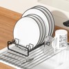 LunaLulinlk Heavy Duty Metal 2-Tier Vertical Plate Rack - 3 of 4