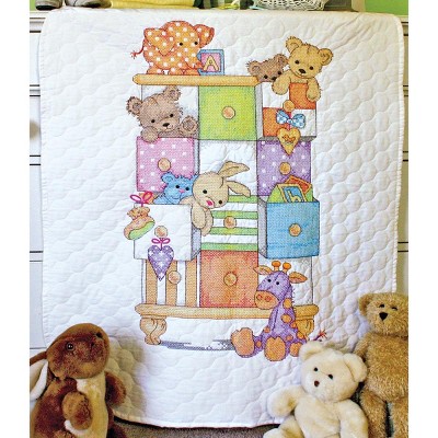 Dimensions Baby Hugs Quilt Stamped Cross Stitch Kit 34"X43"-Baby Drawers