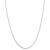 Black Bow Jewelry 0.8mm 14k White Gold Solid Box Chain Lobster Clasp Necklace - 3 of 4