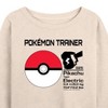 Women's - Pokémon - Pokémon Trainer Lightweight French Terry Wide Neck Long Sleeve Shirt - 2 of 4