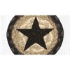 Earth Rugs Black Star Printed Round Coaster – 5" Eco-Friendly Table Protection - 2 of 3