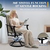 Swivel Bar Stools Set of 2, High Back Patio Bar Chairs with Armrest for Garden, Deck, or Balcony - 3 of 4