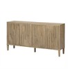 Luxystar 59.8" Handleless Sideboard Buffet Cabinet with Storage Shelves, Natural - 4 of 4
