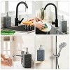 LunaLulinlk Soap Dispenser with Pump, [10.15 oz] Resin with shale Finish, Refillable Liquid - Grey - 4 of 4