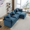 NicBex Sectional Sofa with Ottoman & 5 Pillows 3 Seat L Shaped Modular Sofa for Living Room & Apartment - 4 of 4