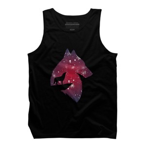 Men's Design By Humans Funny Christmas wolf with snowfall outfit adults baby kids T-Shi By NekoShop Tank Top - 1 of 4