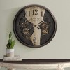 GlasFlength Wall Clocks Non Ticking Clock Digital Wall Clock Silent Vintage Decorative Wall Clocks for Living Room, Brown, 30"*4"*30" - 2 of 4