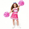 Joyfy Halloween Cheerleader Costume for Girls Cheerleader Uniform Child Cheerleader Costume for Halloween Party - Pink / Blue - 2 of 4