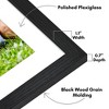 Americanflat 22x28 Poster Frame with Polished Plexiglass, Use as 18x24 Frame with Mat or 22x28 Frame Without Mat, Hudson Collection, Black - 3 of 4