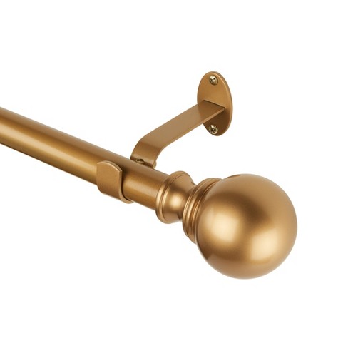 Cordelia 1 Window Drapery Single Curtain Rod With Globe Ball