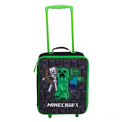 Minecraft Creeper Youth 18 Soft Sided Roller Travel Suitcase : Target