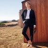 Lands' End Women's Velvet High Rise Pintuck Pencil Ankle Pants - 4 of 4