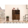 Salamanca Bar Cabinet Dark Brown - Polifurniture: Mid-Century Buffet, Stemware Racks, Wood Legs - 4 of 4