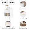 ChicFurnit Nightstands Wooden Bedside Table Night Stand with Drawer and Shelf Modern End Table for Bedroom Storage, White, 15.75"*15.75"*22.83" - 4 of 4