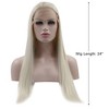 Unique Bargains Women Long Straight Synthetic Fibre Hair Lace Front Wigs with Wig Cap 24" 1PC - 2 of 4