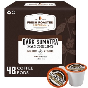 Fresh Roasted Coffee - 48 CT Dark Sumatra Dark Roast Single Serve Pods - 1 of 4