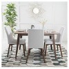 50" 5pc Orrin Dining Set Natural Walnut/Light Beige - Christopher Knight Home: Mid-Century, Square Table - 2 of 4