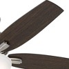 Hunter 52" Newsome Lighted Ceiling Fan Brushed Nickel with Medium Walnut Blades and Light Kit Included - 4 of 4