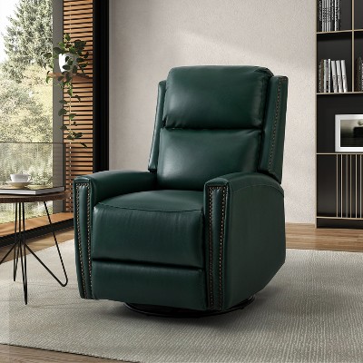 Robyn Rocker Recliner Chair: Upholstered with White Trim Detail – RealRooms