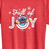Women's - Lilo and Stitch - Full Of Joy Christmas Short Sleeve Graphic T-Shirt - 2 of 4