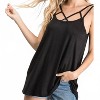 Women's Crisscross Neck Solid Camisole Top - HEIMISH USA M - 2 of 4