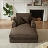 Okak Modern Lounge Sleeper Sofa Bed with Storage & Cup Holders,Corduroy Fabric Recliner Couch for Living Room,Apartments - 4 of 4