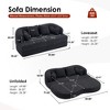Kumasinova 70" Foldable Sofa Bed,Boneless Convertible Sleeper Sofa with 4 Pillows,Textured Chenille Fabric Sofabed for Living Room,Apartment - 3 of 4