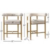 Boucle Counter Stool,24 Inch Counter Height Bar With Back Armrest For Living Room Island And Bar-Tanpinhause - 3 of 4