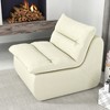 DOMETOUR Lazy Floor Sofa, Modern Armless Lounge Chair, Comfy Bean Bag Couch, Single Corner Sofa for Living Room/Bedroom/Office - Beige - 2 of 4