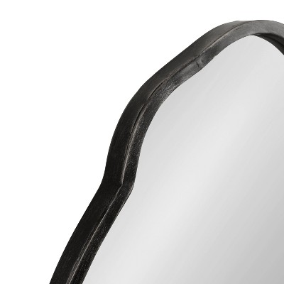 30" Gold Oval Scalloped Vanity Wall Mirror