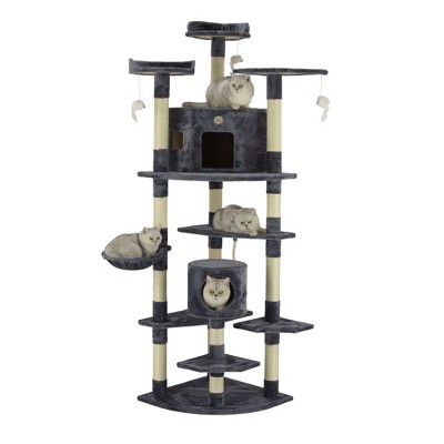 Go Pet Club 80" Classic Cat Tree House Furniture with Sisal Scratching Post F2030