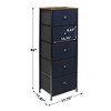 Sorbus Narrow 5 Drawers Nightstand with Steel Frame, Wood Top, Easy Pull Fabric Bins for Home, Bedroom, Office & Dorm - 4 of 4