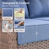 Gymojoy Outdoor Sofa Swivel Chairs with Fire Pit Table Patio Funiture Set - 2 of 4