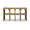 Signature Design by Ashley Luzmanacy 4-Shelf Console Table, Natural Brown Solid Mango Wood Sofa Table - 4 of 4