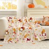 Lomsoe Christmas Gnome with Pumpkin Print Flannel Blanket Cozy Warm Throw Blanket Christmas Gift for Winter Couch Sofa Bed Home Decor - 2 of 4