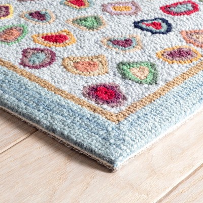 Indigo Geometric Handmade Wool 4'x6' Easy-Care Rug