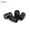 Unique Bargains Car Aluminium Alloy Dustproof Hexagon Shape Wheel Valve Caps 4 Pcs - 3 of 4