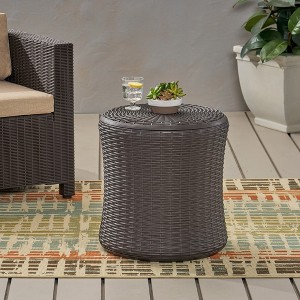 19.25"OLIVO PATIO TABLE,Dark Gray - 1 of 4