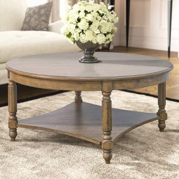 Homcom Farmhouse Coffee Table With Storage, Large Square Coffee Table ...