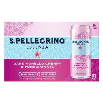 S.Pellegrino Essenza Dark Morello Cherry & Pomegranate Flavored Mineral Water - 8pk/11.15 fl oz Cans
