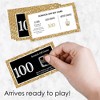 Big Dot of Happiness Adult 100th Birthday - Gold - Birthday Party Game Scratch Off Cards - 22 Count - 2 of 4