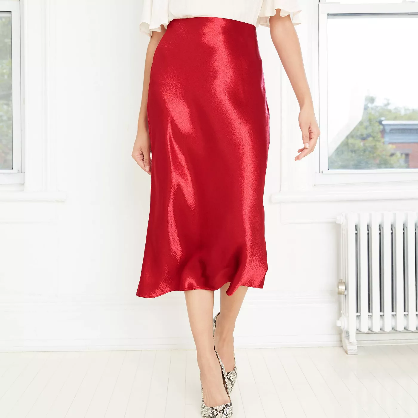 Women's Slip A-Line Maxi Skirt - A New Day™ - image 1 of 6