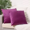 Unique Bargains Velvet Modern Solid Couch Sofa Home Decorative Pillow Covers 2 Pcs - 2 of 4