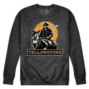 Men's - Yellowstone - RIP Riding On Horse Graphic Fleece Sweatshirt - 1 of 4