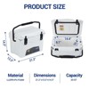 35 Quart Heavy Duty Portable Ice Cooler - Insulated Camping Cooler with Cup Holder, Fish Ruler & Bottle Openers for Beach, Boat & Picnics White - 4 of 4