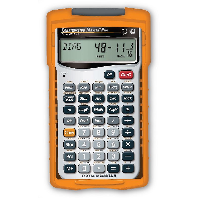 Calculated Industries Construction Master Pro III Series 4065 11-Digit Construction Calculator, 1 of 9