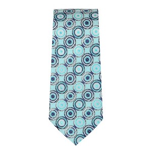 TheDapperTie Men's Blue Geometric Necktie with Hanky - 1 of 3